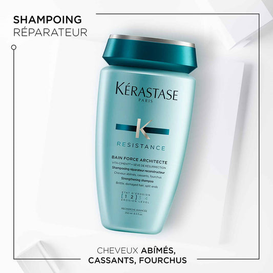 Bain Force Architecte Shampoing pour cheveux cassants 250 ml Résistance - Kérastase