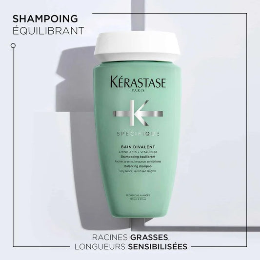 Bain Divalent Shampoing pour cuir chevelu gras 250 ml Spécifique - Kérastase