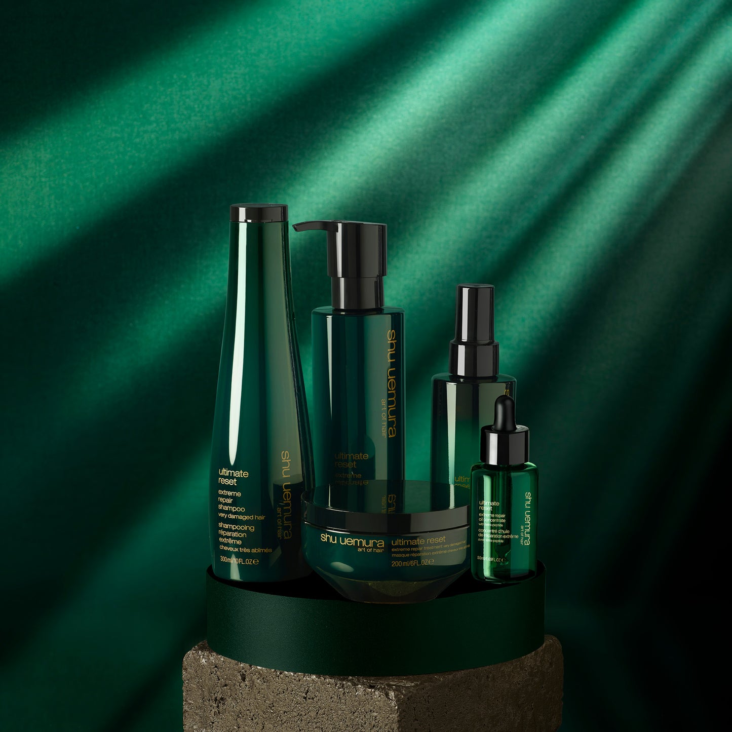 Concentré d'huile de réparation extrême pour cheveux très abîmés 50 ml Ultimate Reset - Shu uemura