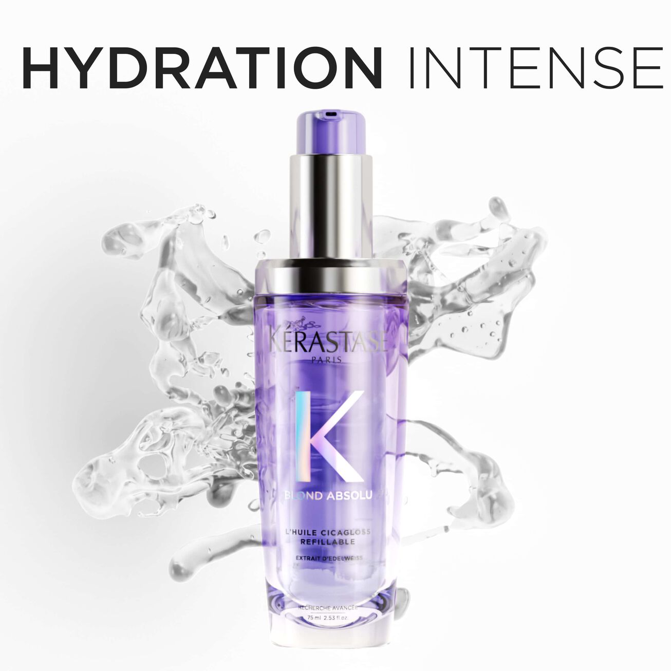 Huile CicaGloss Rechargeable pour Cheveux Blonds 75 ml Blond Absolu - Kérastase