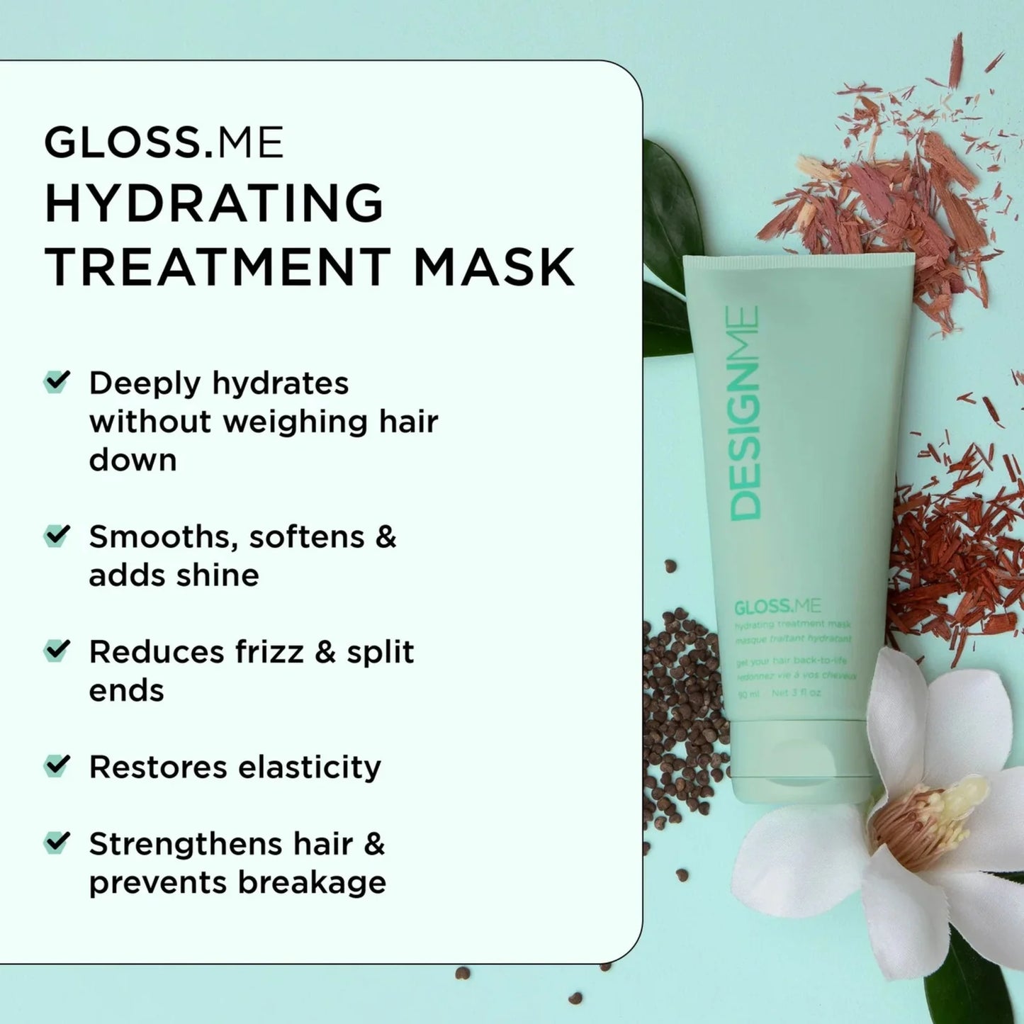 Trio Hydratant pour cheveux secs Gloss.me - Design.me