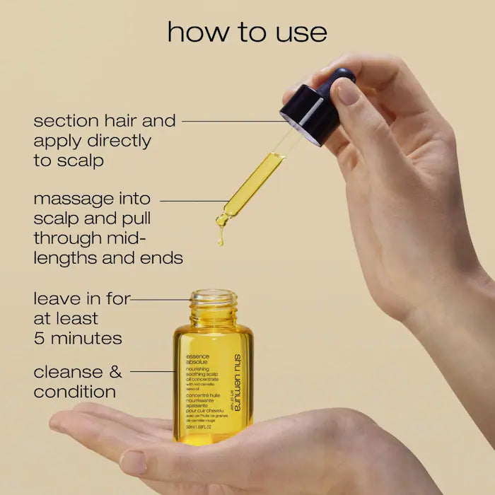 Concentré d'huile nourrissante pour cuir chevelu et cheveux Essence Absolue 50 ml - Shu Uemura