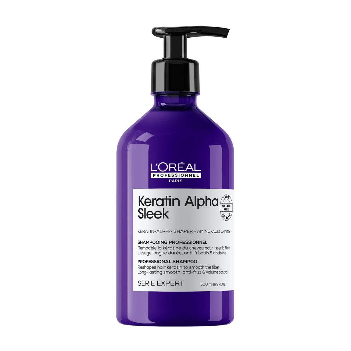 Keratin Alpha Sleek Smoothing & Disciplining Shampoo 500 ml – L’Oréal Professionnel