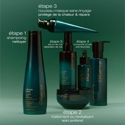Masque sans rinçage pour cheveux très abîmés format voyage 30 ml Ultimate Reset - Shu uemura