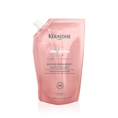 Recharge Bain Riche Chroma Respect shampoing 500 ml pour cheveux colorés Chroma Absolu - Kérastase