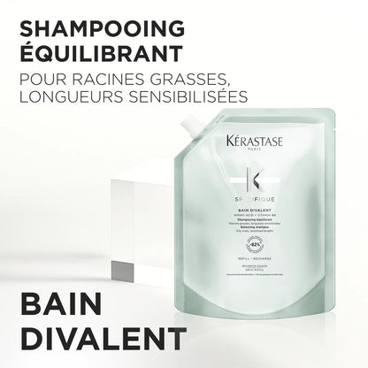 Recharge Bain Divalent Shampoing pour cuir chevelu gras 500 ml Spécifique - Kérastase