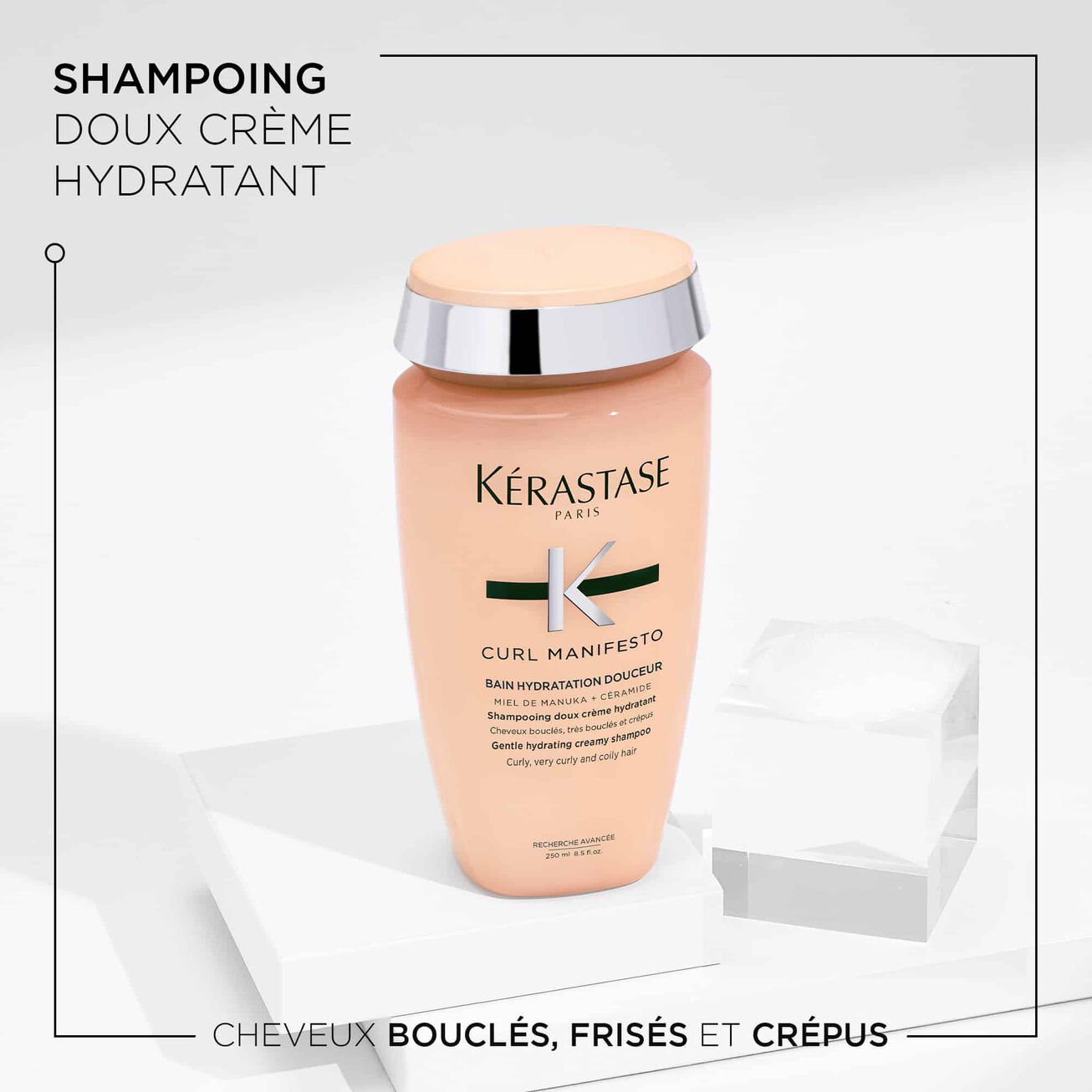 Bain Hydratation Douceur Shampoing pour cheveux bouclés 250 ml Curl manifesto - Kérastase