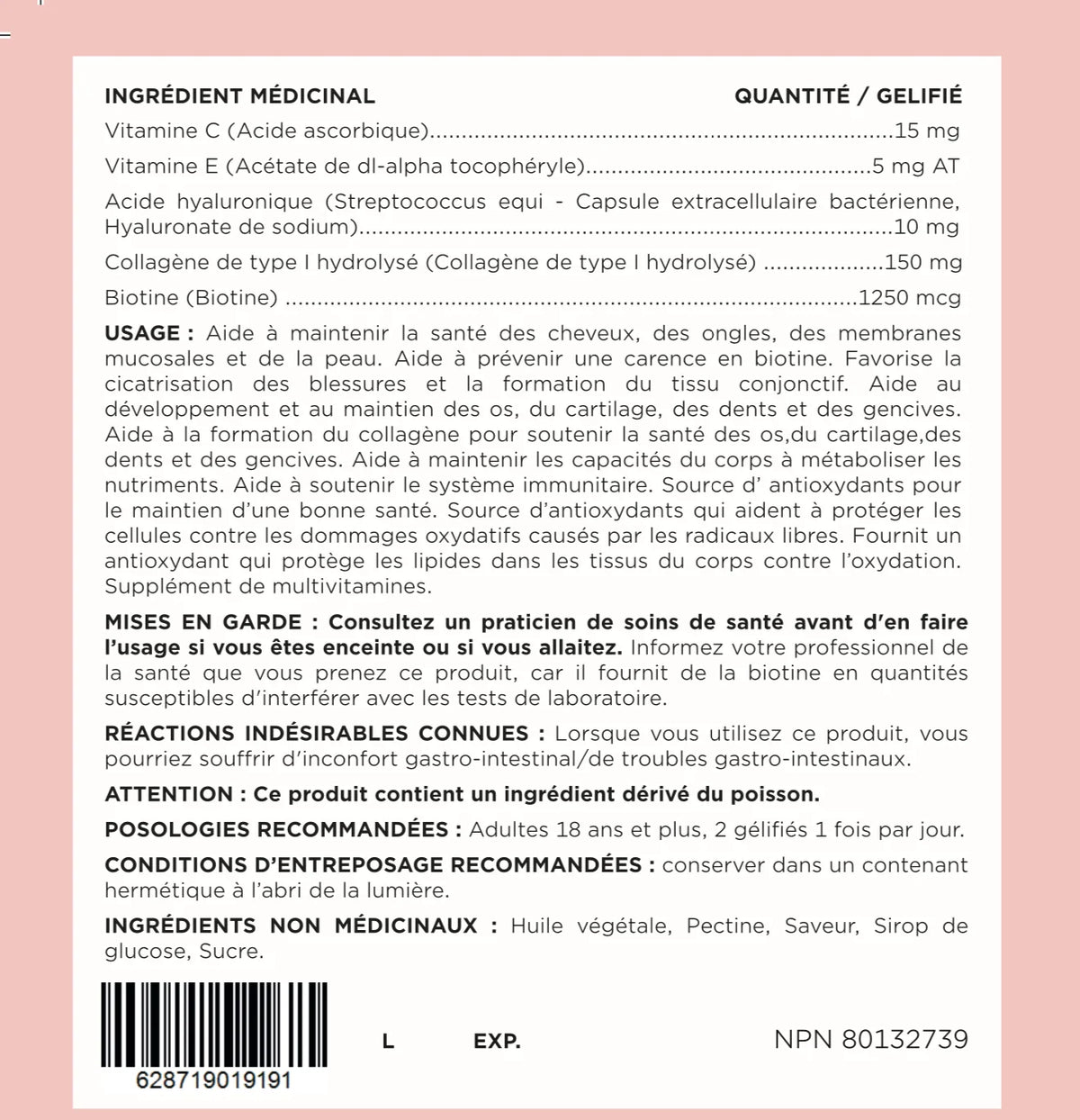 Gummies pousse & fortification x60 JUJUBES KHAEVEN - Kevins Kyle