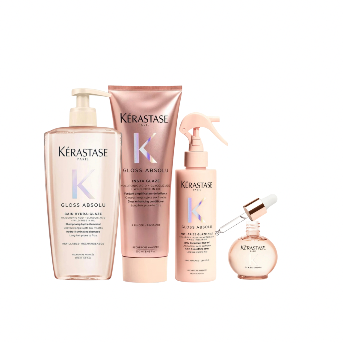 Routine Brillance et Anti-frisottis pour cheveux fins à moyens Gloss Absolu - Kérastase