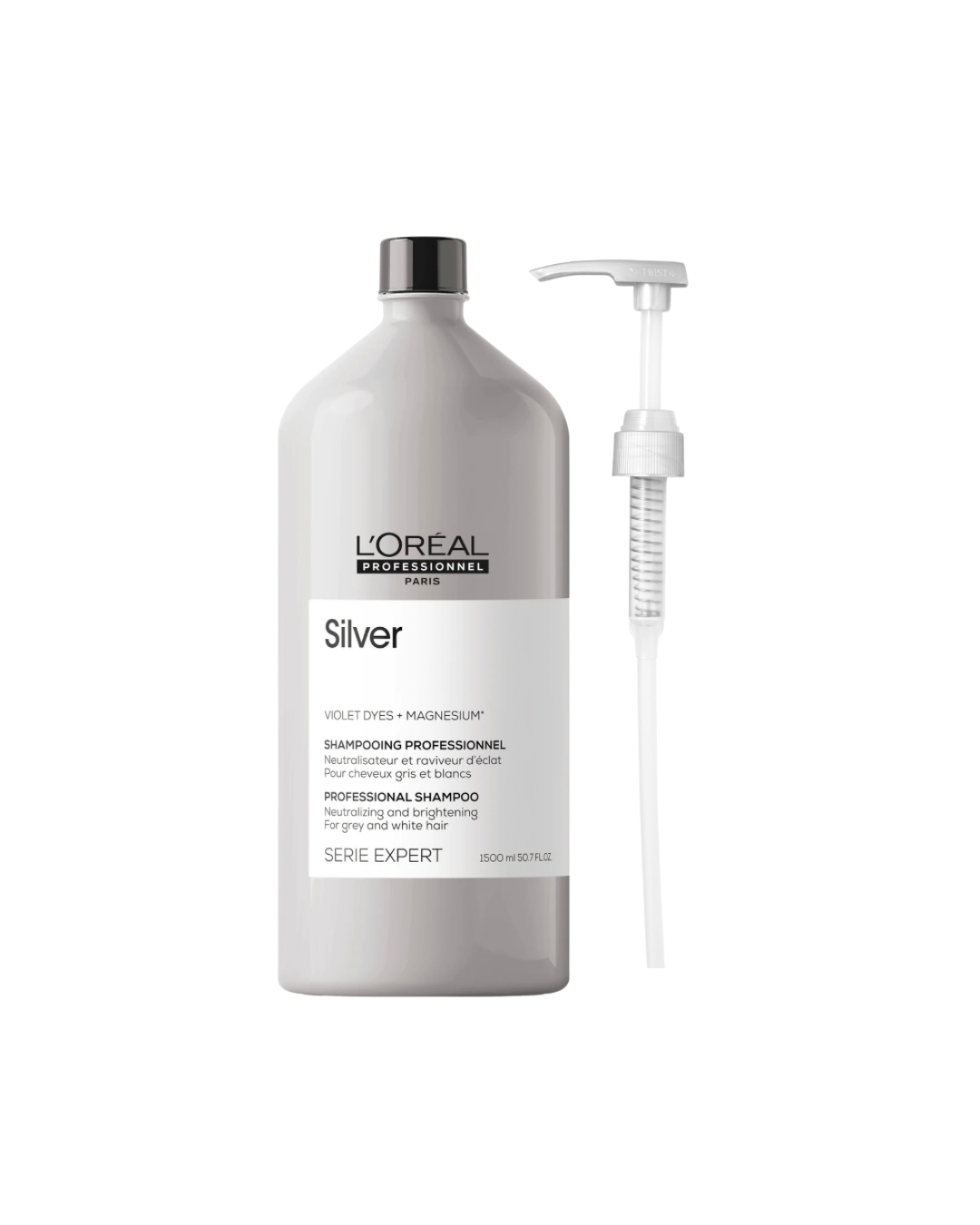 Neutralizing Shampoo for White/Gray Hair 1.5 L Silver - L'Oréal Professionnel
