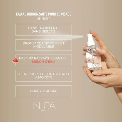 Eau Autobronzante pour le visage Cloudmist pale à moyen 75 ml - Nuda