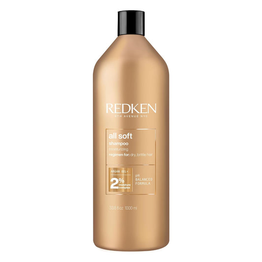 Shampoing à l’huile d’argan pour cheveux secs 1L All Soft - Redken