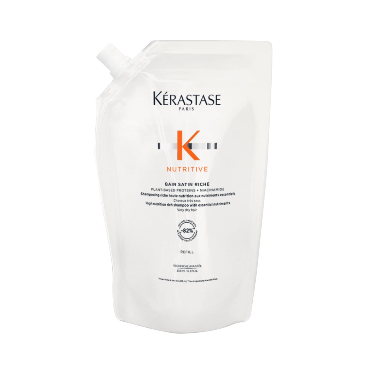 Recharge Bain Satin riche Shampoing pour cheveux très secs 500 ml Nutritive - Kérastase