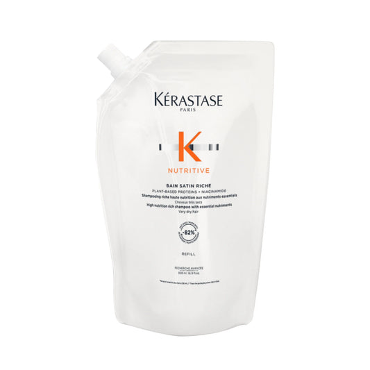 Recharge Bain Satin riche Shampoing pour cheveux très secs 500 ml Nutritive - Kérastase