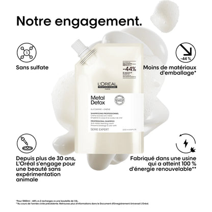 Recharge Crème Lavante Shampoing Anti-Métaux 1000 ml Metal Detox - L'Oréal Professionnel