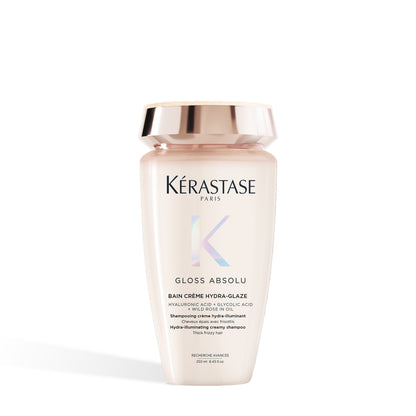 Bain Crème Hydra-Glaze Shampoing pour cheveux moyen à épais, sujet aux frisottis 250 ml Gloss Absolu - Kérastase