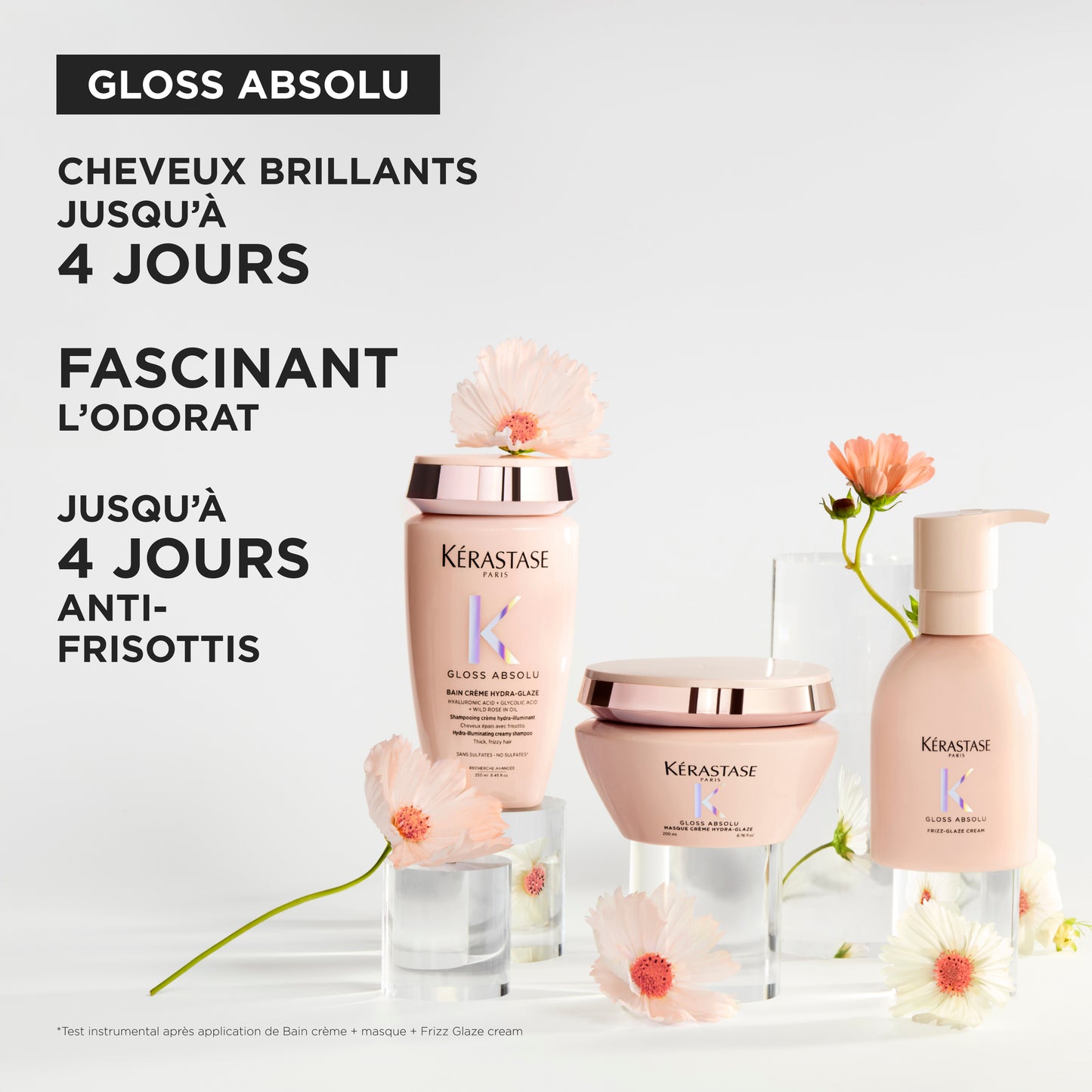 Routine Brillance & anti-frisottis pour cheveux moyens à épais Gloss Absolu - Kérastase