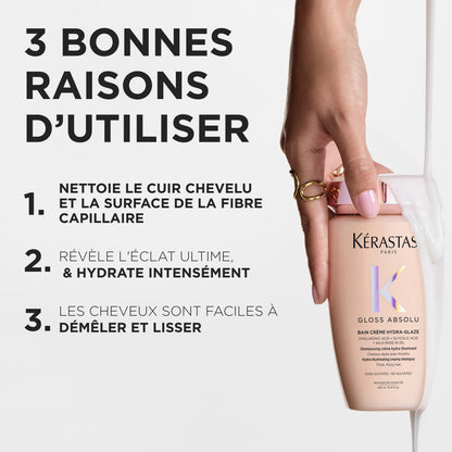 Routine Brillance & anti-frisottis pour cheveux moyens à épais Gloss Absolu - Kérastase
