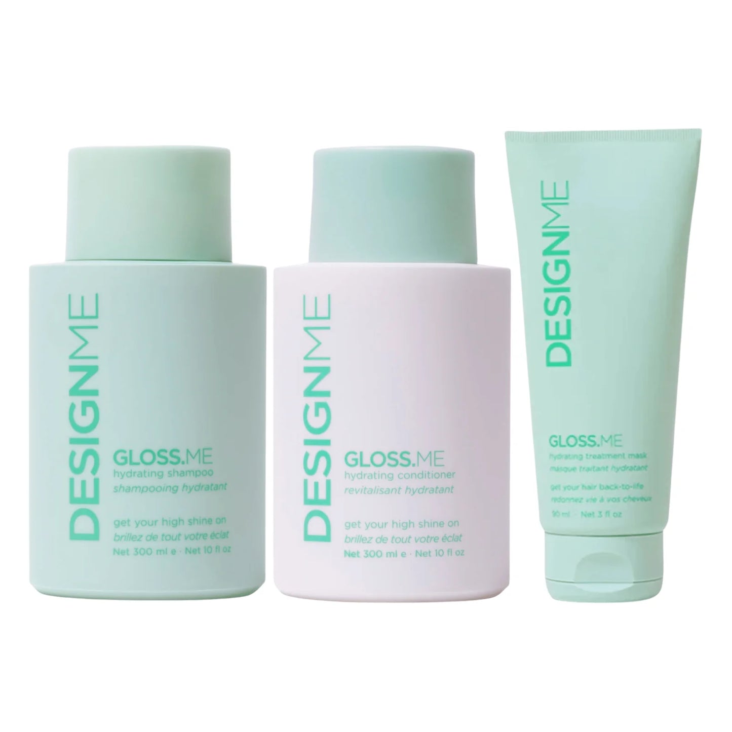 Trio Hydratant pour cheveux secs Gloss.me - Design.me