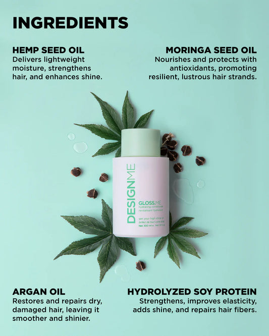 Revitalisant Hydratant pour cheveux secs 500 ml Gloss.Me - Design.Me