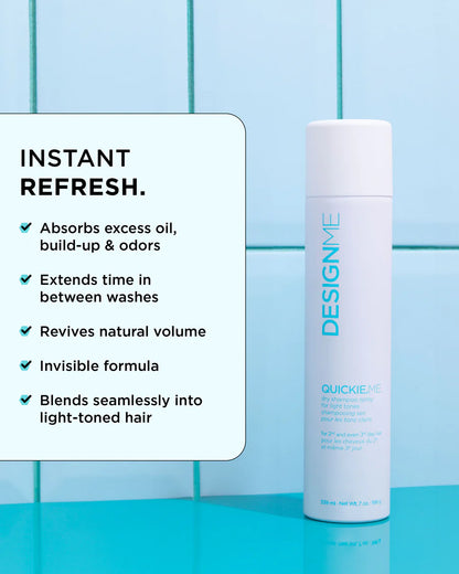 Shampoing Sec Tons Clairs Quickie.Me 339 ml - Design.Me