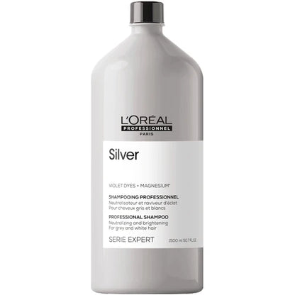 Neutralizing Shampoo for White/Gray Hair 1.5 L Silver - L'Oréal Professionnel