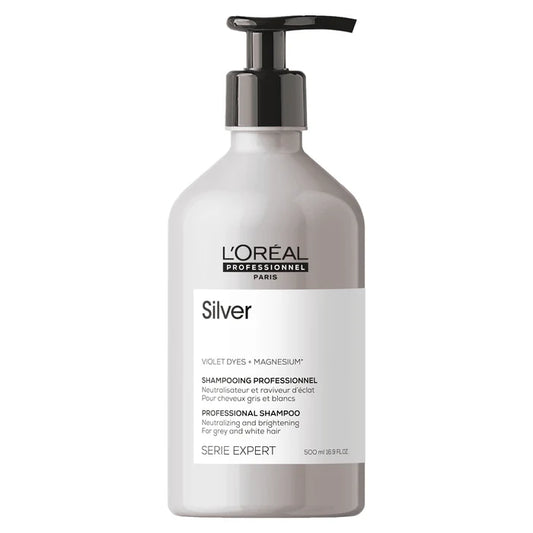 Shampoing Neutralisant pour Cheveux Blancs / Gris 500 ml Silver - L'Oréal Professionnel